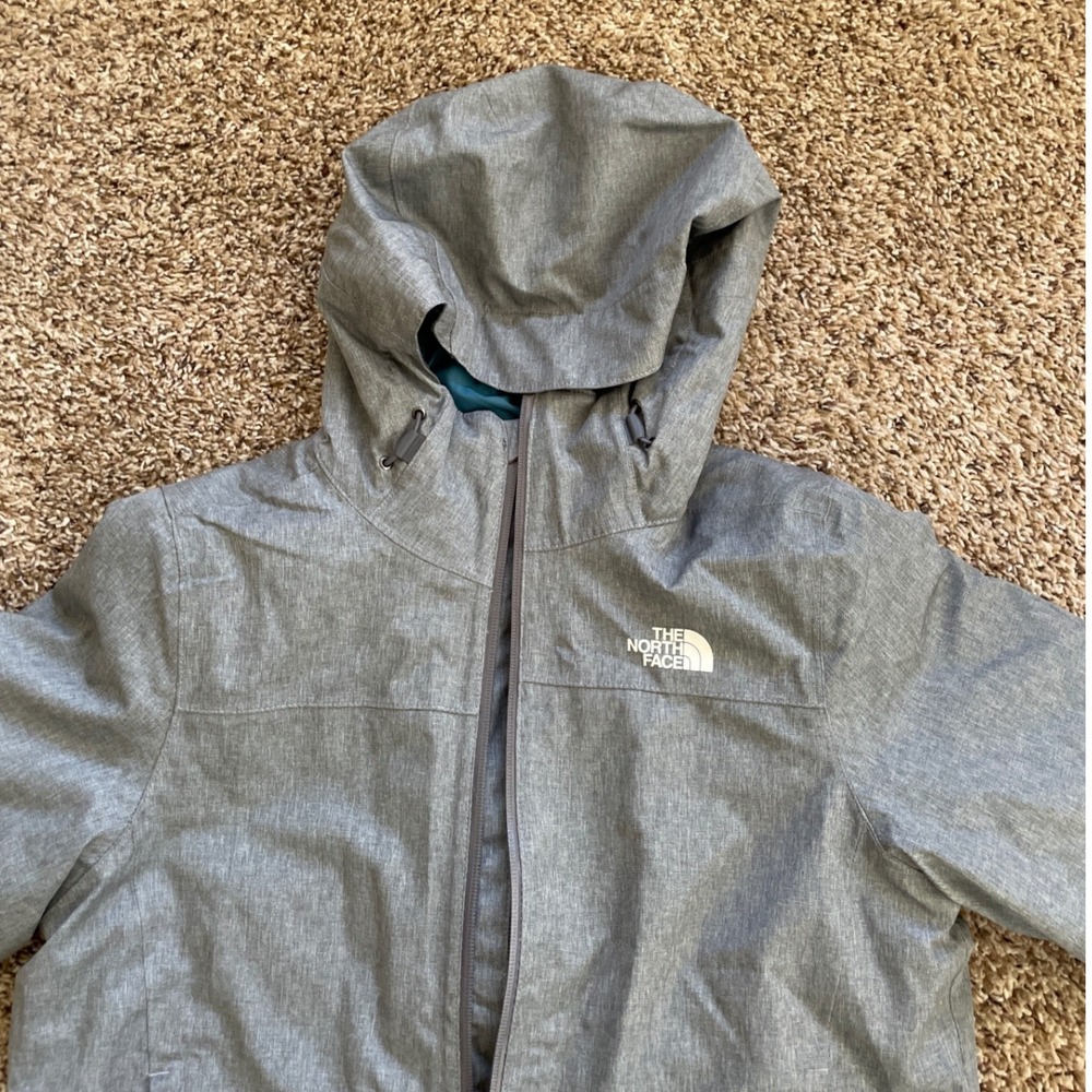 The North Face Womens DryVent Hooded Quilted Insulated Jacket Heather Grey M - Picture 10 of 16